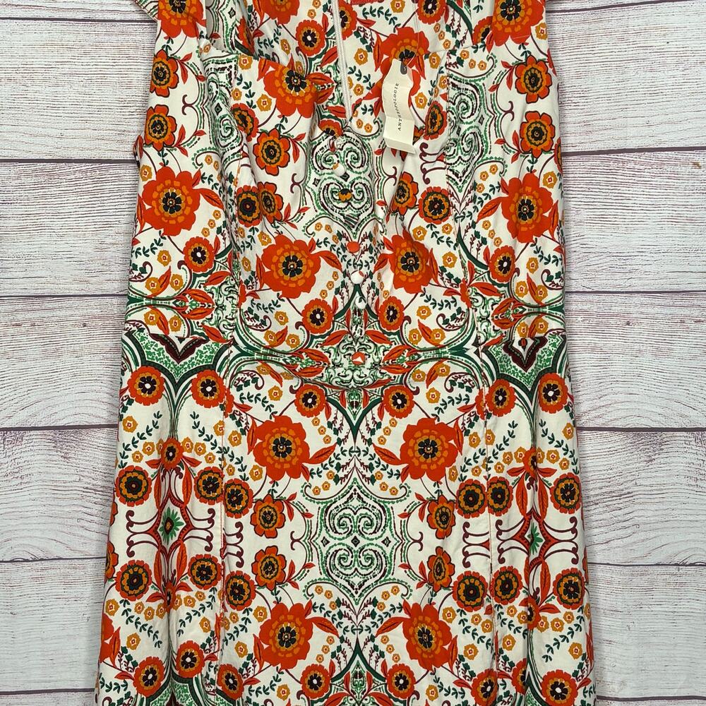 By Anthropologie The Cecily Fit & Flare Sweetheart Neck Floral Dress Large New - Picture 9 of 13